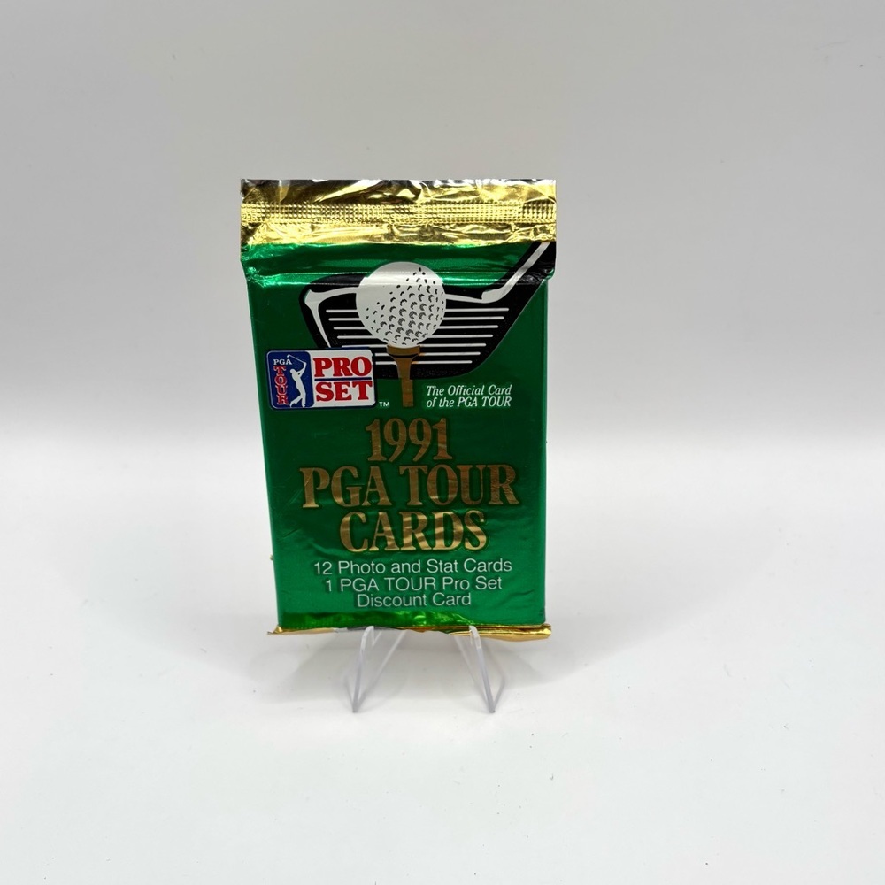 1991 PGA Tour Pro Set Golf Trading Cards  Unopened (1 Sealed Wax Pack).